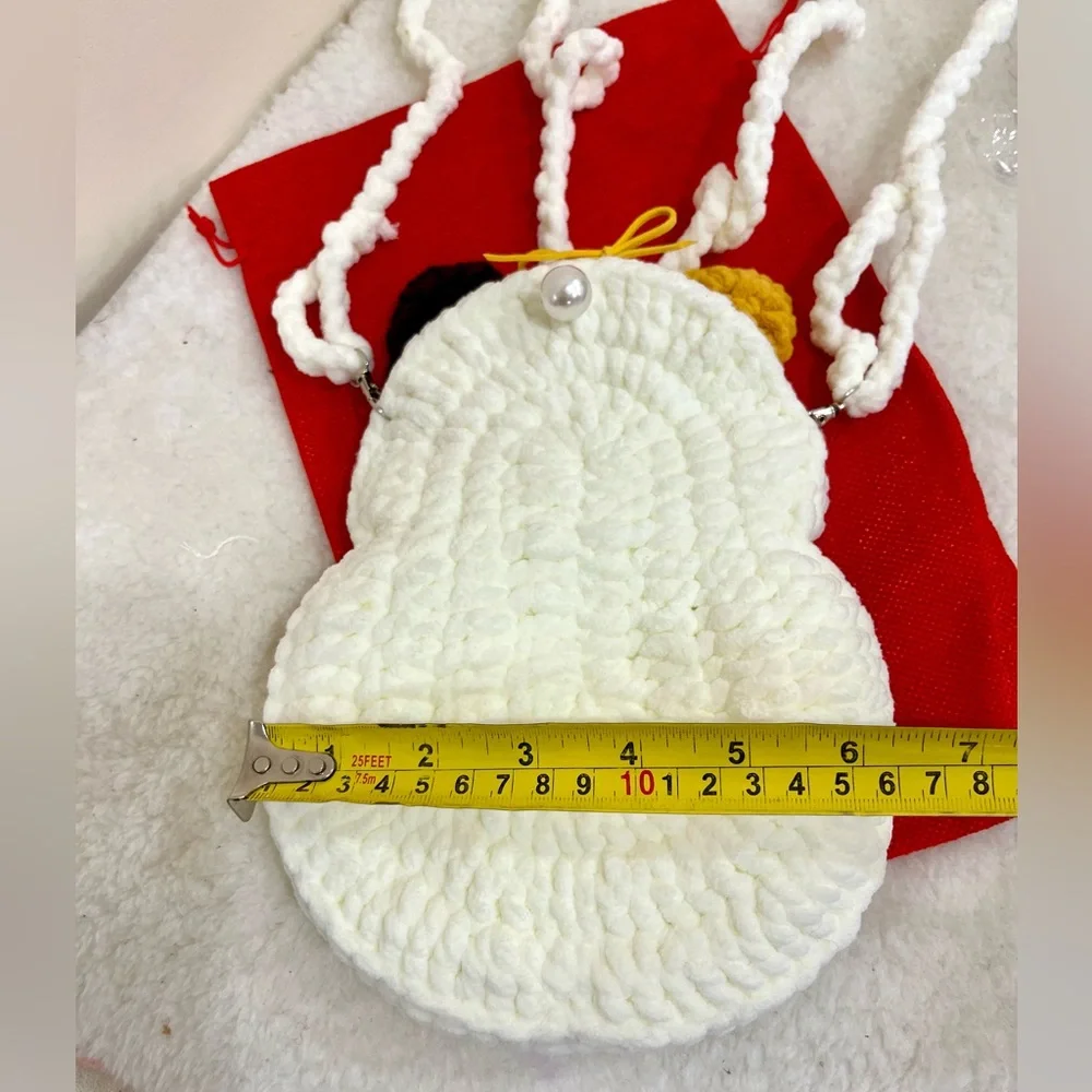 Handmade crochet Cute Cat Bag Cellphone Purse, Crossbody mini Bag - Picture 10 of 13